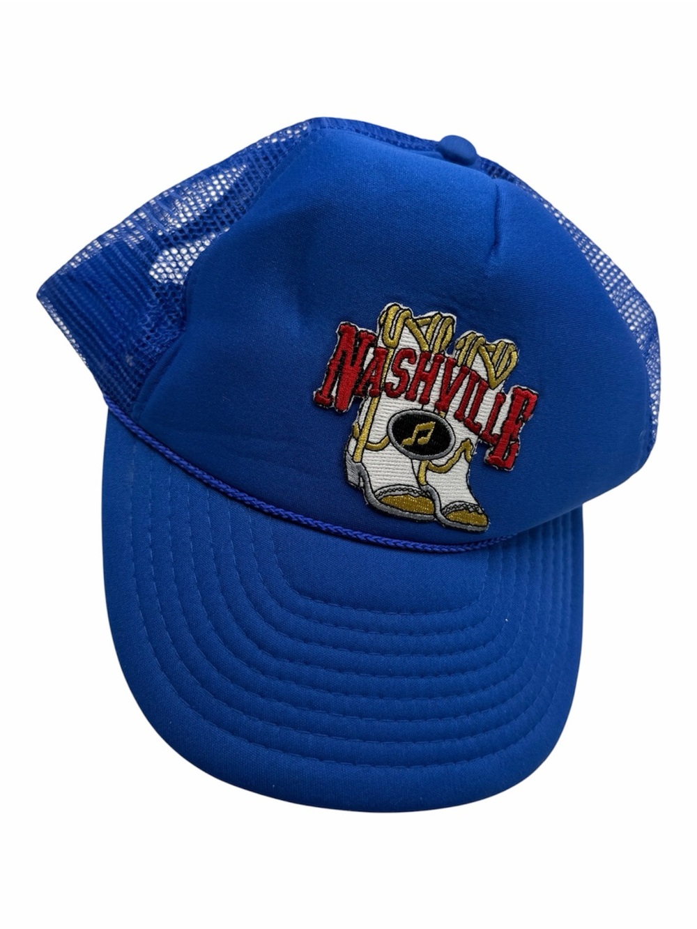 Vintage Nashville Tennessee Hat Cap Cowboy Boots Country Music Snapback Trucker